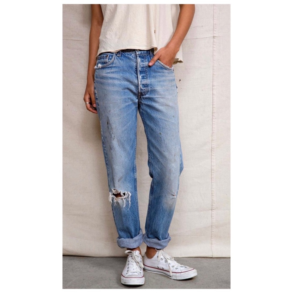 Levi’s 505 Vintage Retro Thrashed Y2k Straight Le… - image 1